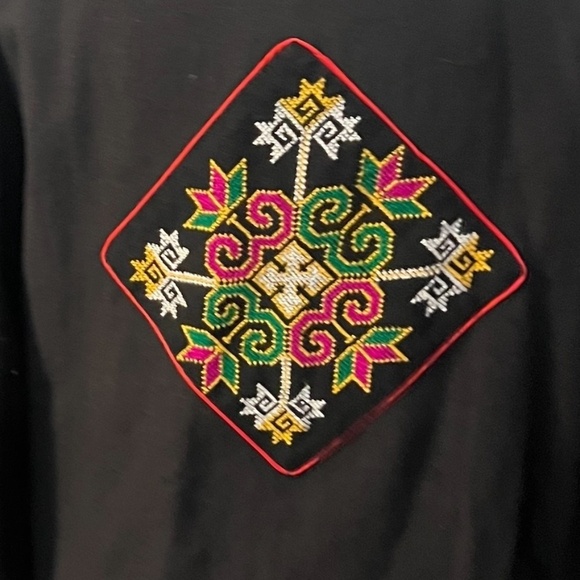 Vintage Handmade Kimono Jacket Embroidered Pattern Double Sided, One Size - Picture 11 of 11